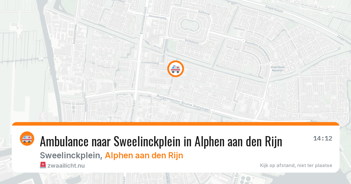 Ambulance naar Sweelinckplein in Alphen aan den Rijn — 21 mrt 2026