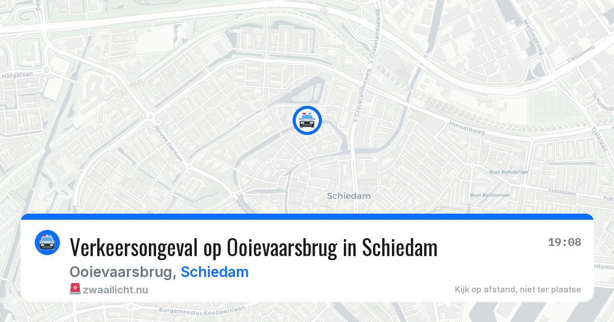 Verkeersongeval op Ooievaarsbrug in Schiedam — 22 mei 2026