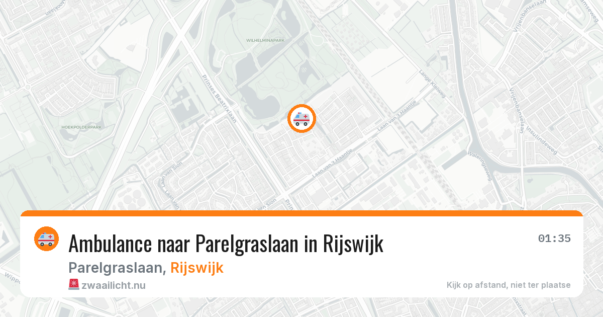 Ambulance naar Parelgraslaan in Rijswijk — 17 jul 2026