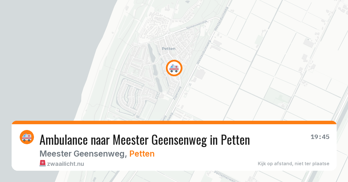 Ambulance naar Meester Geensenweg in Petten — 11 jul 2026