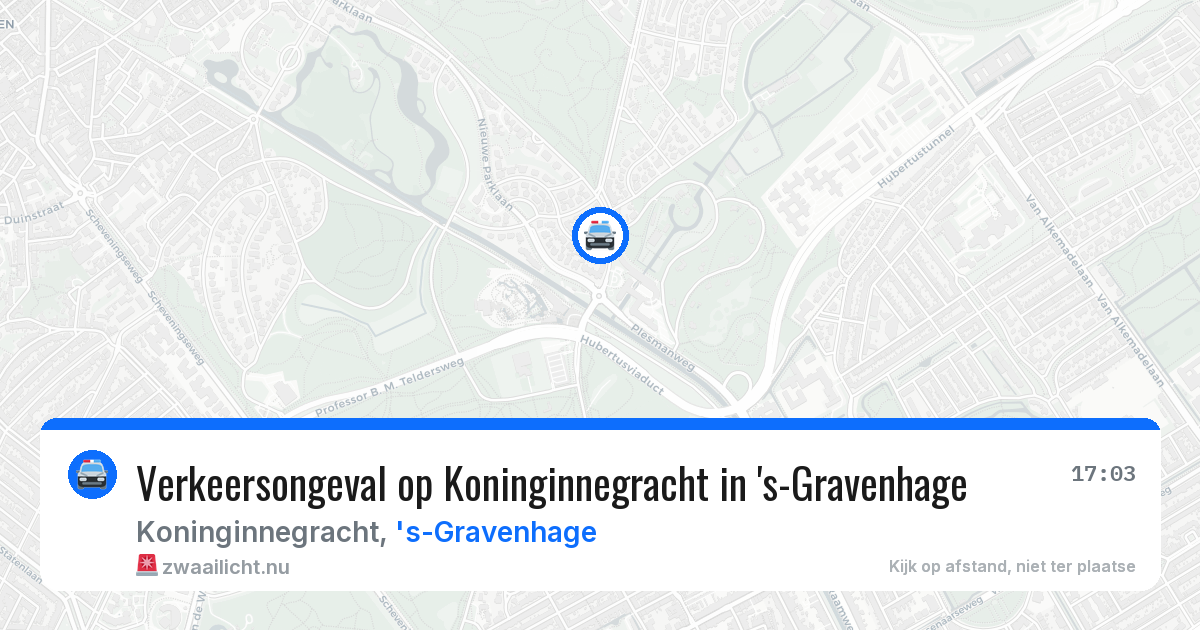 Verkeersongeval op Koninginnegracht in 's-Gravenhage — 4 apr 2026