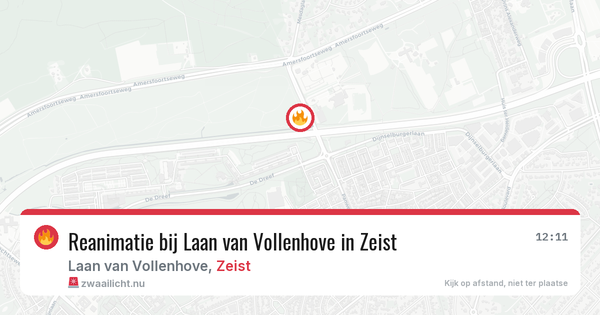 Reanimatie bij Laan van Vollenhove in Zeist — 25 jul 2026
