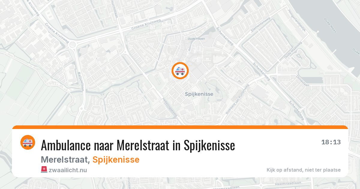 Ambulance naar Merelstraat in Spijkenisse — 14 mei 2026