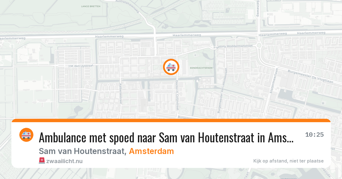 Ambulance met spoed naar Sam van Houtenstraat in Amsterdam — 26 mei 2026
