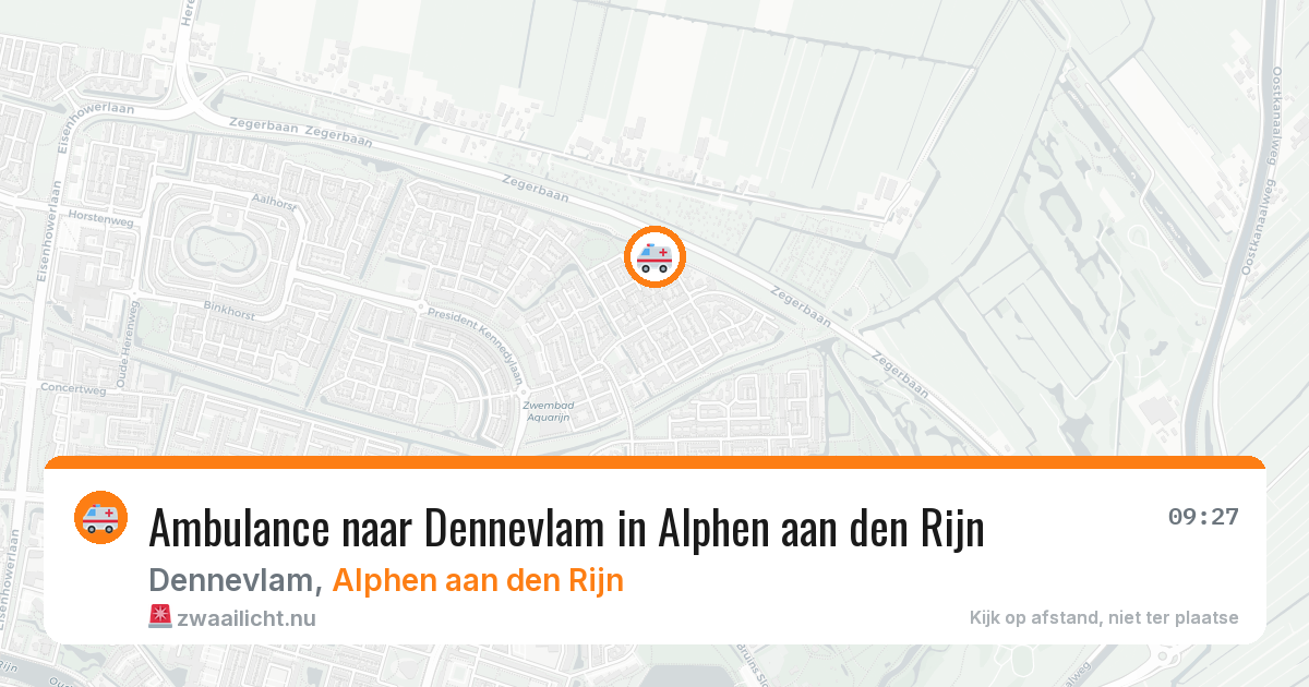 Ambulance naar Dennevlam in Alphen aan den Rijn — 20 mrt 2026
