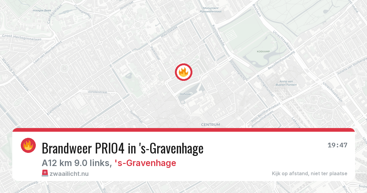 Brandweer PRIO4 in 's-Gravenhage — 21 apr 2026 | 🚨 Zwaailicht.nu