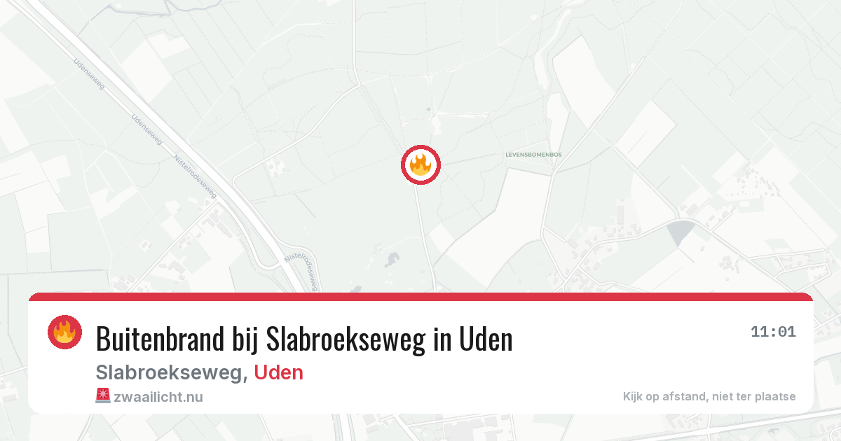 Buitenbrand bij Slabroekseweg in Uden — 9 mei 2026
