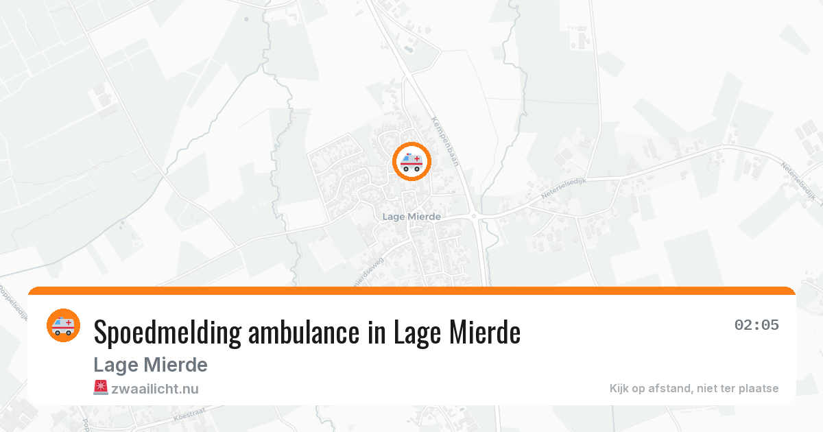 Spoedmelding ambulance in Lage Mierde — 12 apr 2026