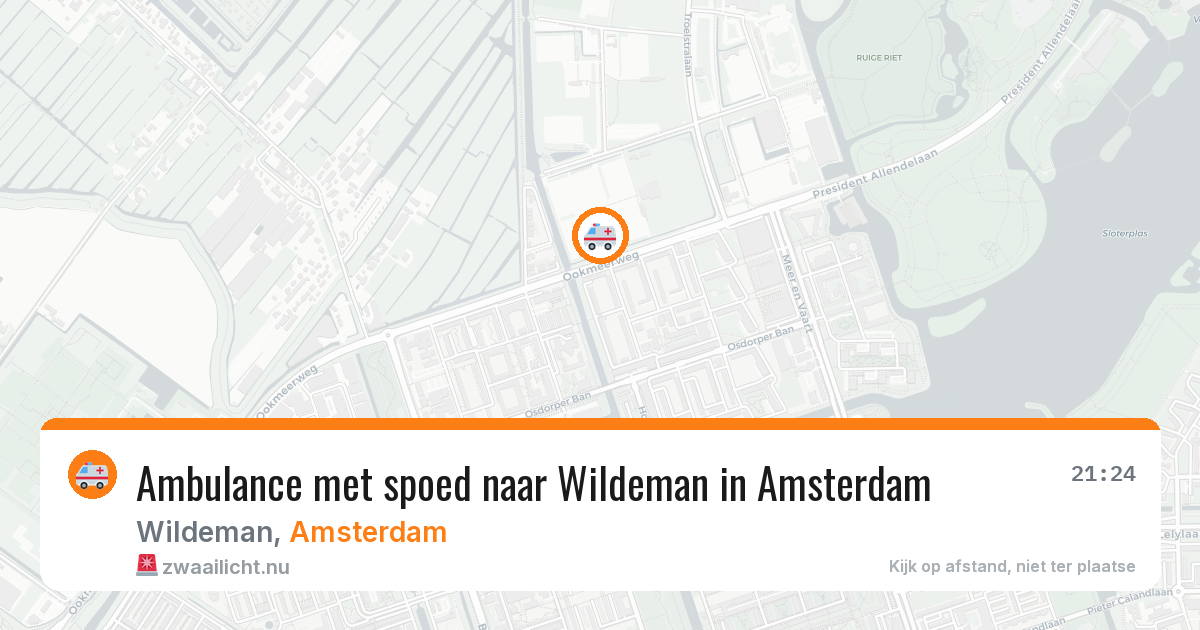Ambulance met spoed naar Wildeman in Amsterdam — 3 jun 2026