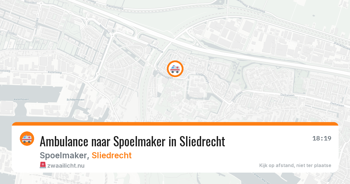 Ambulance naar Spoelmaker in Sliedrecht — 28 mei 2026