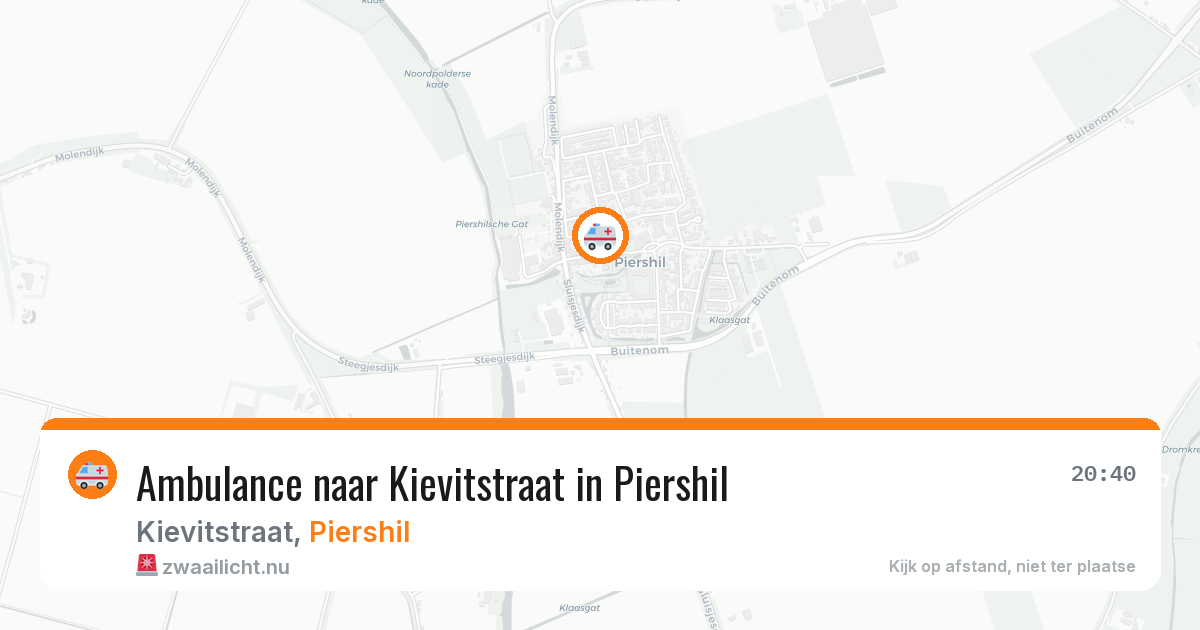 Ambulance naar Kievitstraat in Piershil — 26 jul 2026