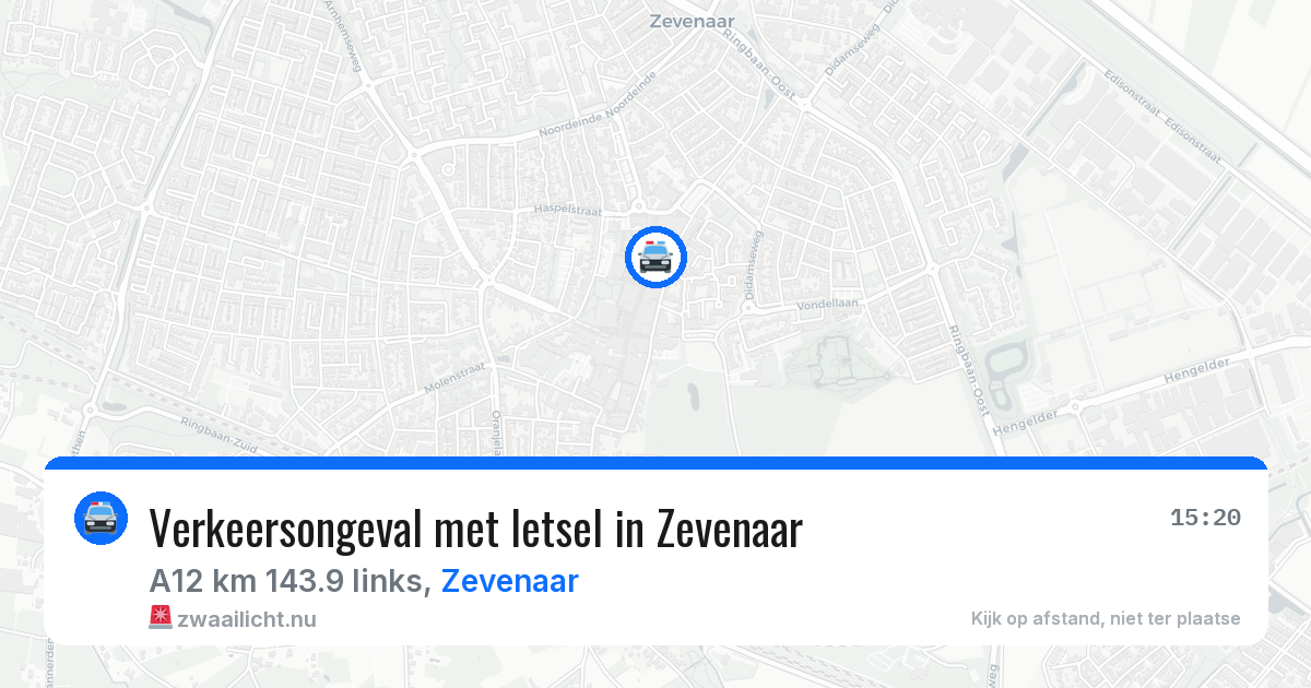 Verkeersongeval met letsel in Zevenaar — 10 jul 2026