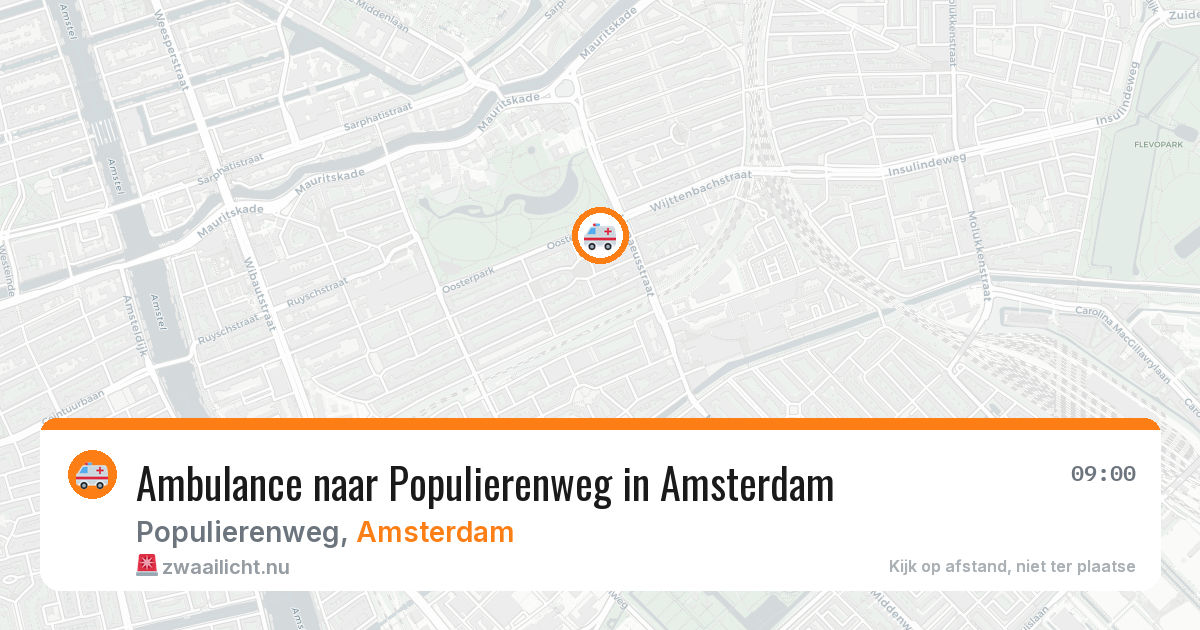 Ambulance naar Populierenweg in Amsterdam — 15 jul 2026