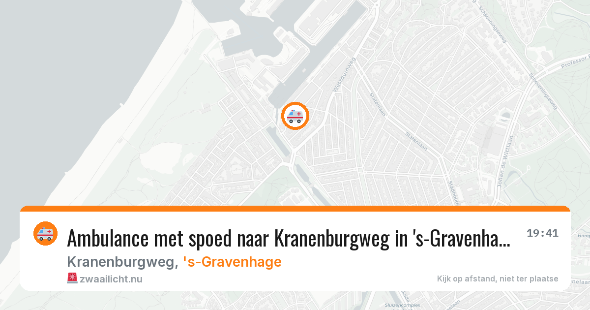 Ambulance met spoed naar Kranenburgweg in 's-Gravenhage — 7 jun 2026