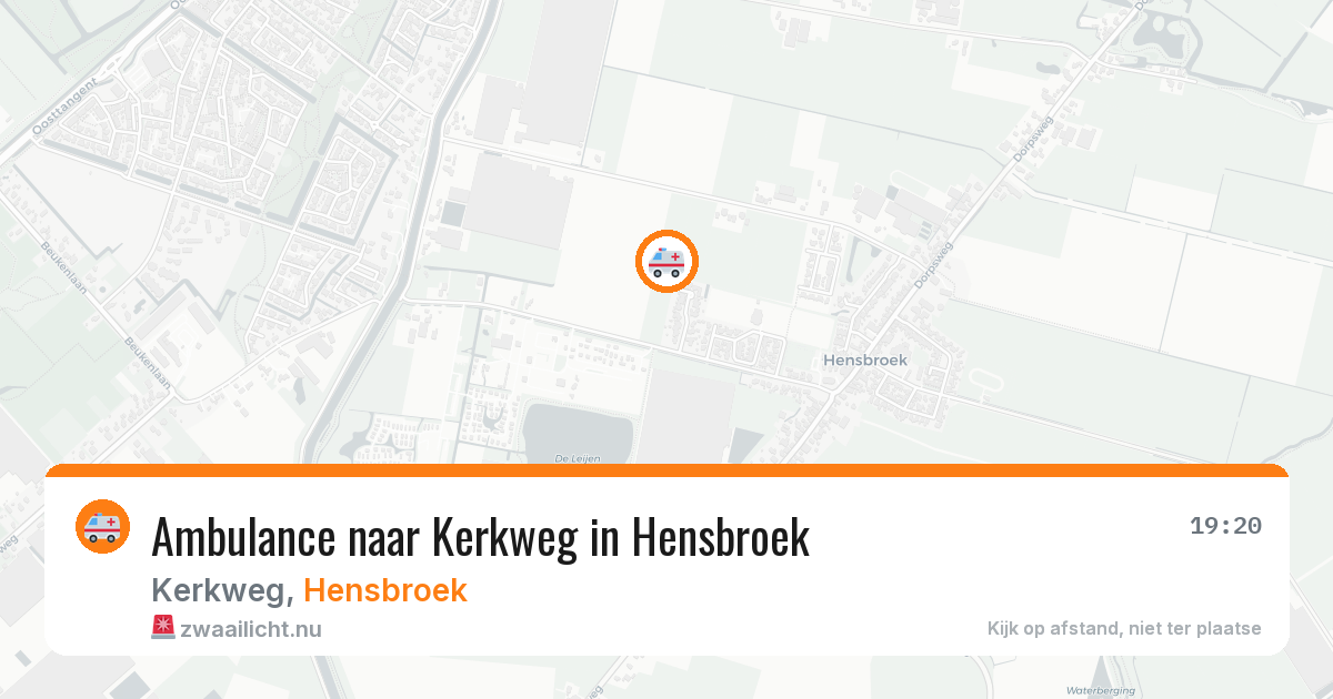 Ambulance naar Kerkweg in Hensbroek — 13 apr 2026