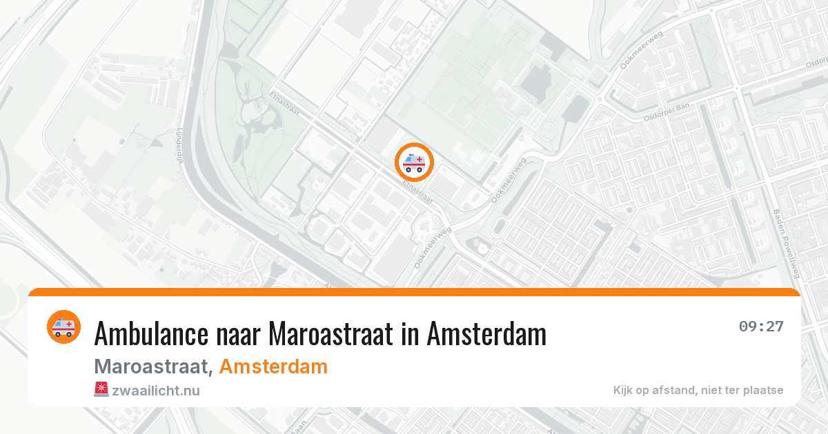 Ambulance naar Maroastraat in Amsterdam — 22 jul 2026