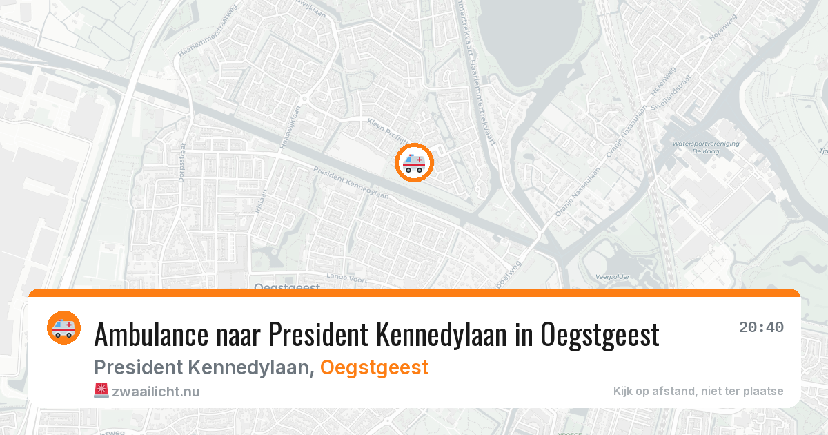 Ambulance naar President Kennedylaan in Oegstgeest — 4 mei 2026
