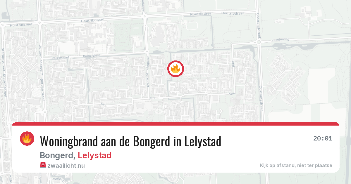 Woningbrand aan de Bongerd in Lelystad — 21 apr 2026