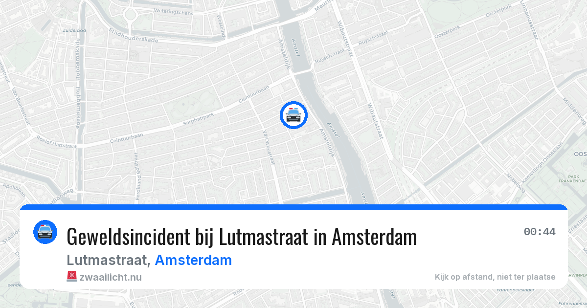 Geweldsincident bij Lutmastraat in Amsterdam — 16 jul 2026