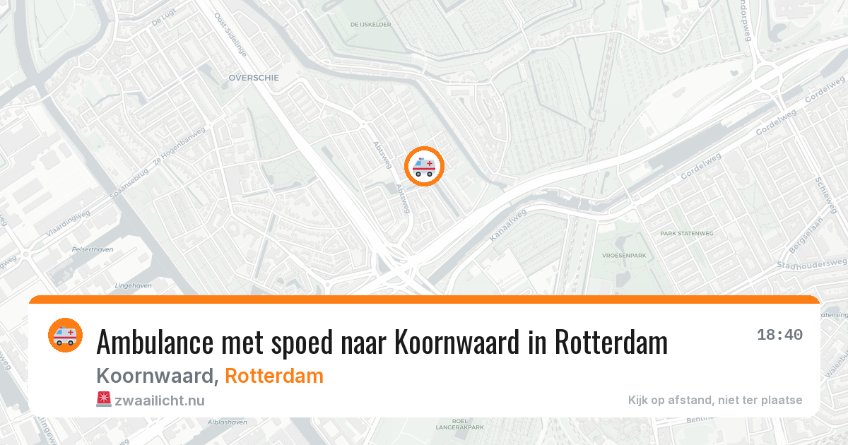 Ambulance met spoed naar Koornwaard in Rotterdam — 10 jul 2026
