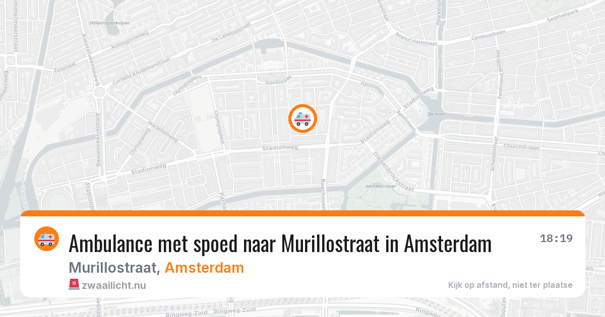 Ambulance met spoed naar Murillostraat in Amsterdam — 17 mrt 2026