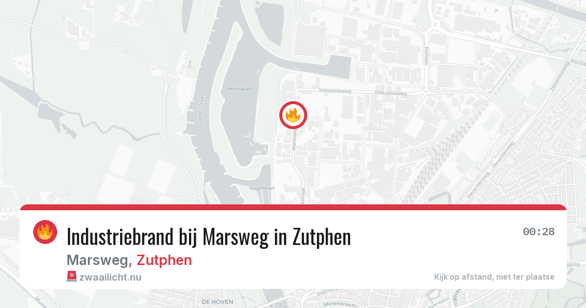 Industriebrand bij Marsweg in Zutphen — 25 mei 2026