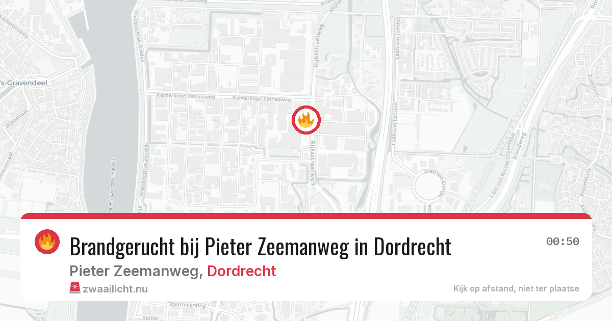 Brandgerucht bij Pieter Zeemanweg in Dordrecht — 22 mei 2026