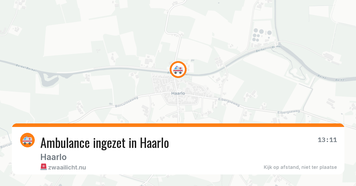 Ambulance ingezet in Haarlo — 31 mei 2026