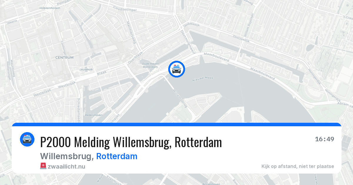 P2000 Melding Willemsbrug, Rotterdam — 4 jun 2026