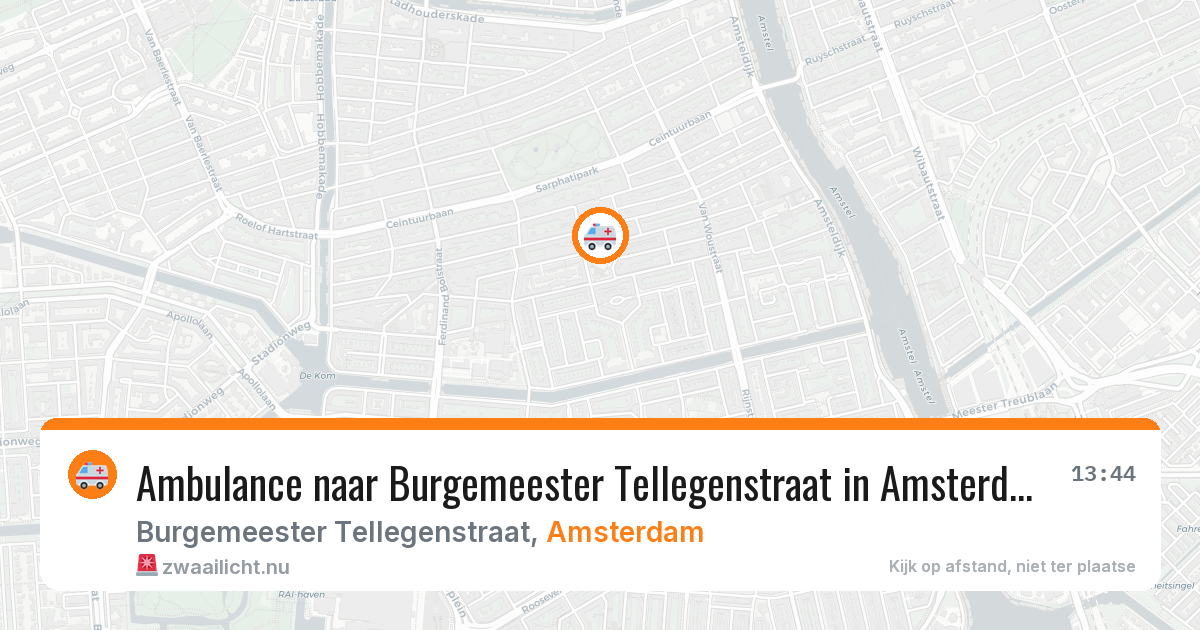 Ambulance naar Burgemeester Tellegenstraat in Amsterdam — 21 mei 2026