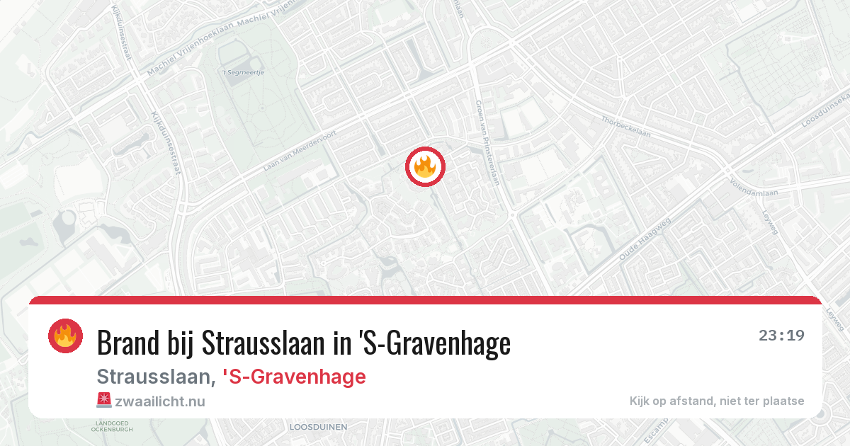 Brand bij Strausslaan in 'S-Gravenhage — 17 jul 2026