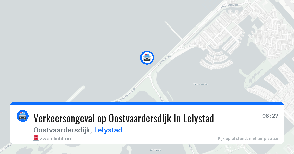 Verkeersongeval op Oostvaardersdijk in Lelystad — 12 mei 2026