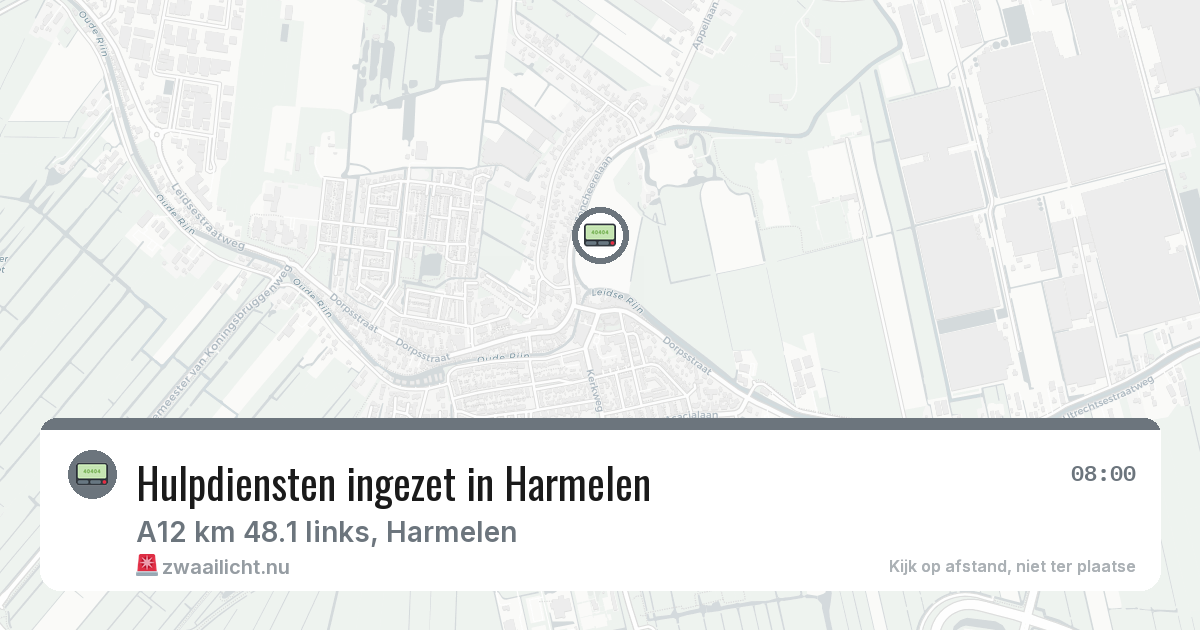 Hulpdiensten ingezet in Harmelen — 26 jan 2026 | 🚨 Zwaailicht.nu
