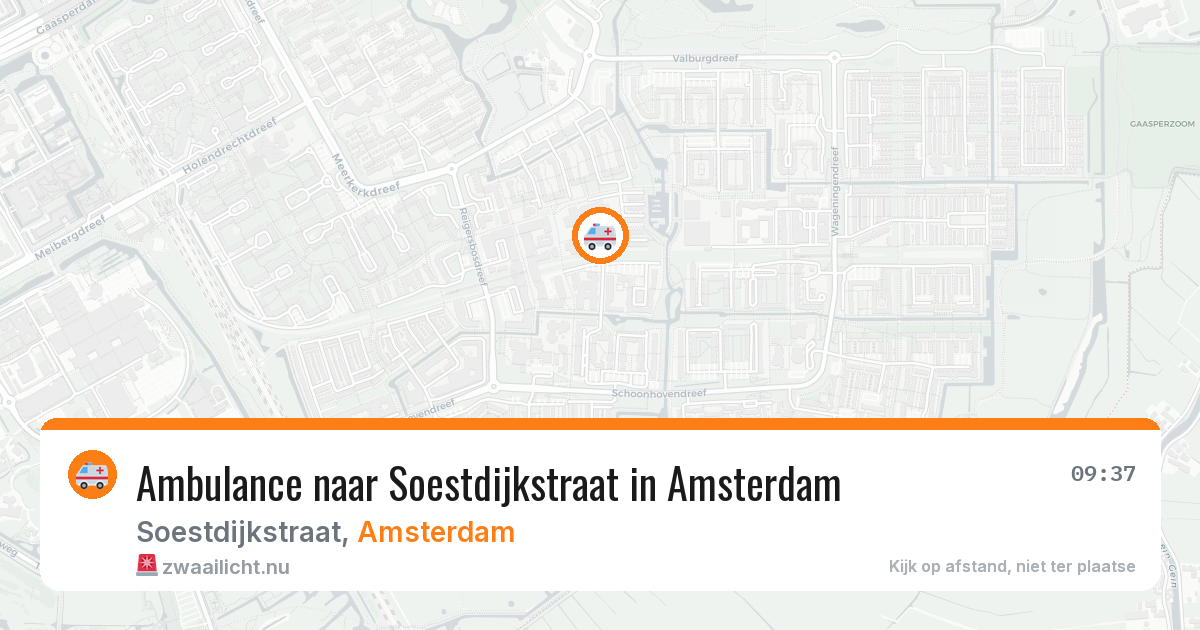 Ambulance naar Soestdijkstraat in Amsterdam — 20 jul 2026