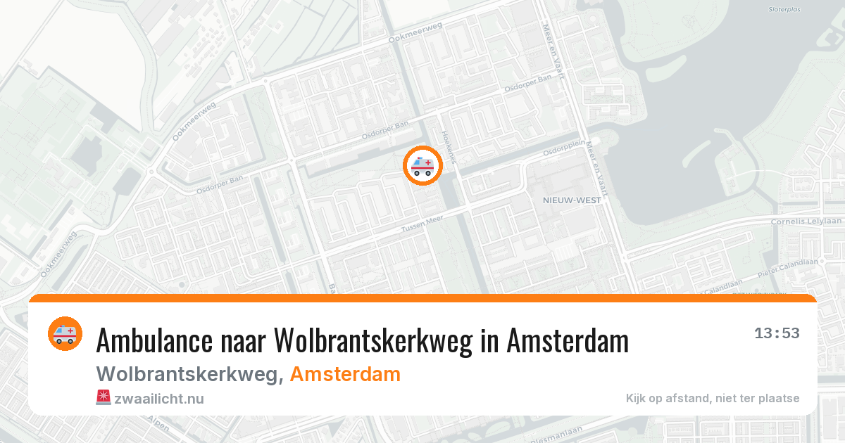 Ambulance naar Wolbrantskerkweg in Amsterdam — 3 jun 2026