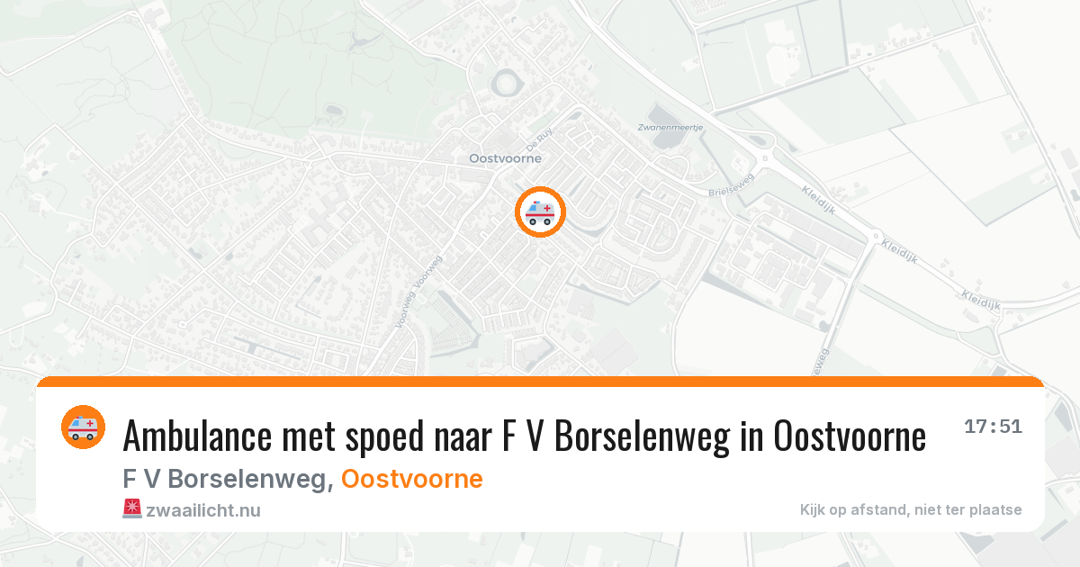 Ambulance met spoed naar F V Borselenweg in Oostvoorne — 9 jul 2026