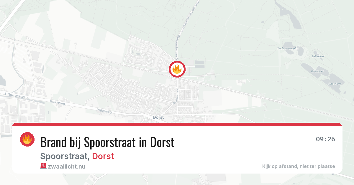 Brand bij Spoorstraat in Dorst — 8 mei 2026