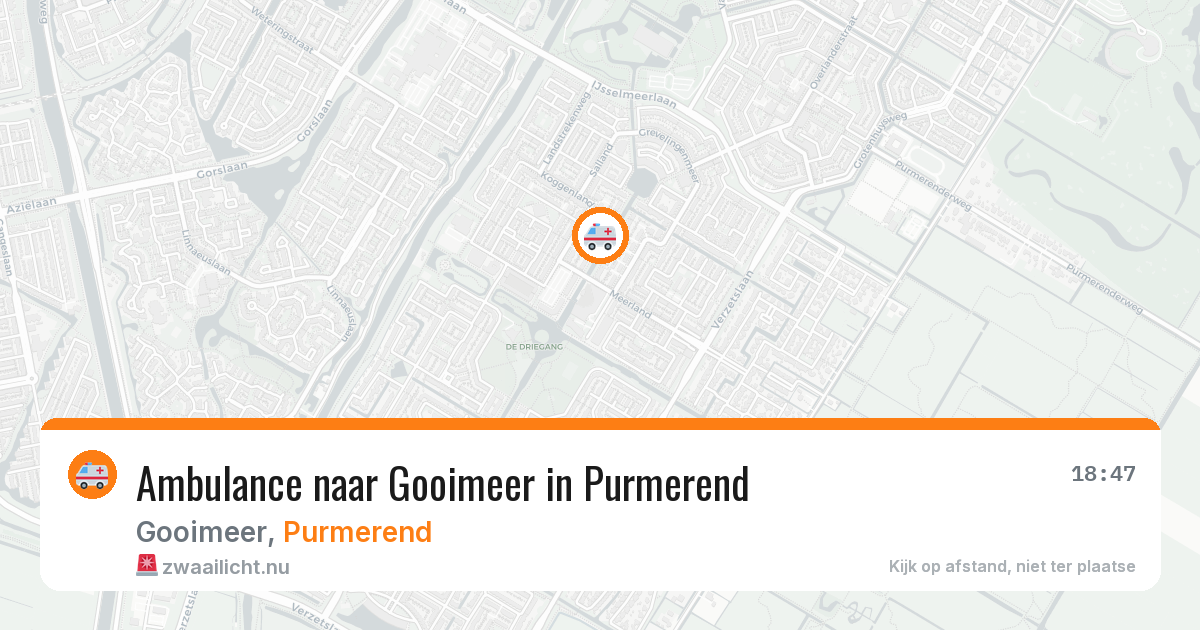 Ambulance naar Gooimeer in Purmerend — 11 jul 2026