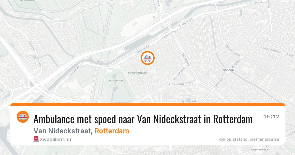 Ambulance met spoed naar Van Nideckstraat in Rotterdam — 26 mrt 2026