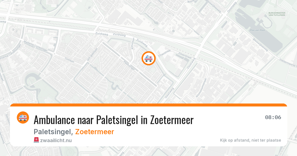 Ambulance naar Paletsingel in Zoetermeer — 14 jul 2026