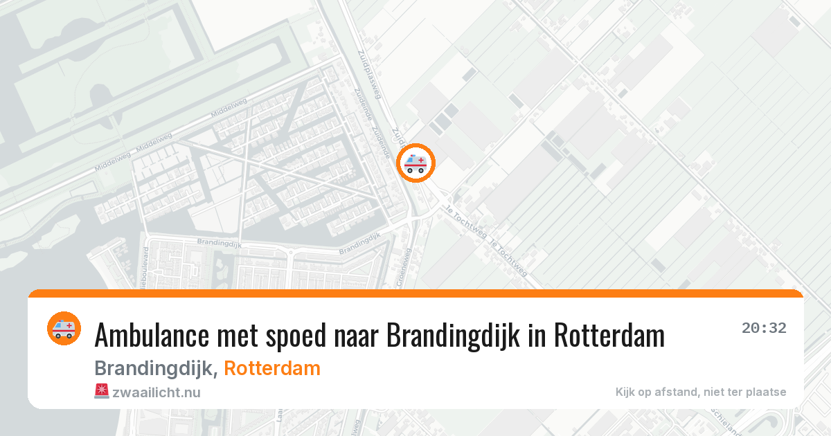 Ambulance met spoed naar Brandingdijk in Rotterdam — 25 jul 2026