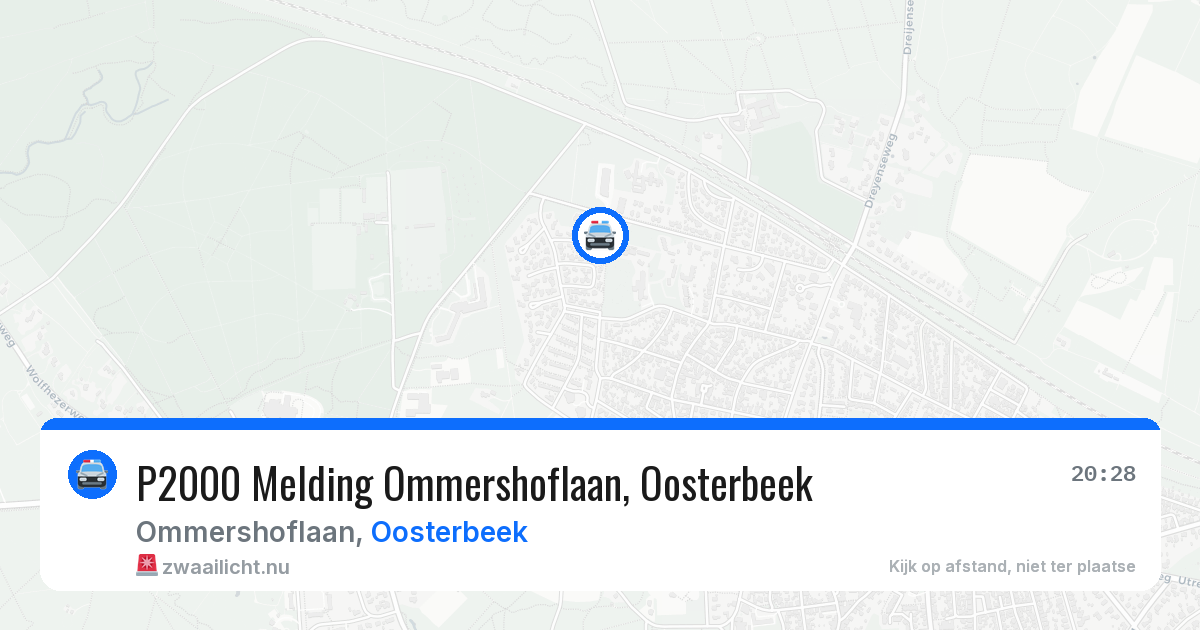 P2000 Melding Ommershoflaan, Oosterbeek — 6 apr 2026