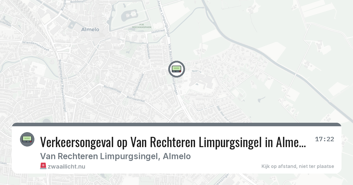 Verkeersongeval op Van Rechteren Limpurgsingel in Almelo — 21 jul 2026