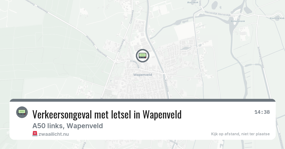 Verkeersongeval met letsel in Wapenveld — 7 mrt 2026