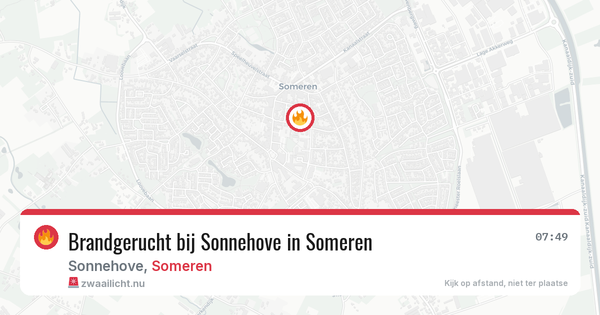 Brandgerucht bij Sonnehove in Someren — 26 mrt 2026