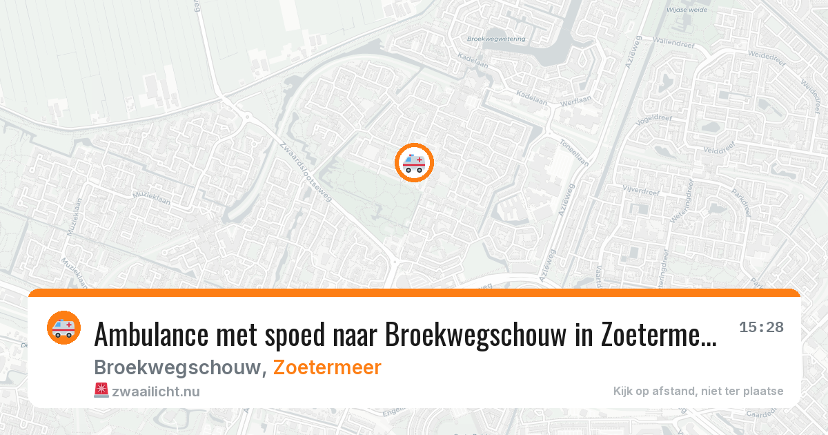 Ambulance met spoed naar Broekwegschouw in Zoetermeer — 5 jun 2026