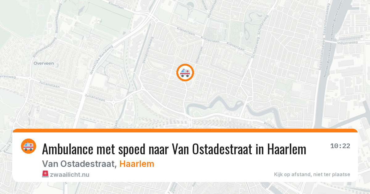 Ambulance met spoed naar Van Ostadestraat in Haarlem — 24 jul 2026