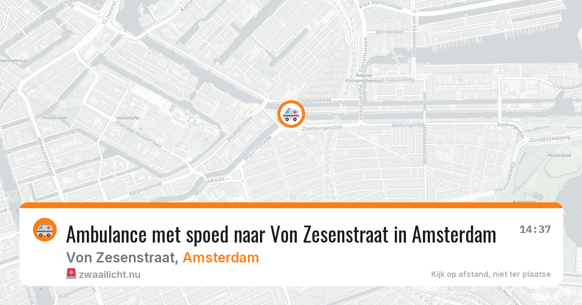 Ambulance met spoed naar Von Zesenstraat in Amsterdam — 22 jul 2026