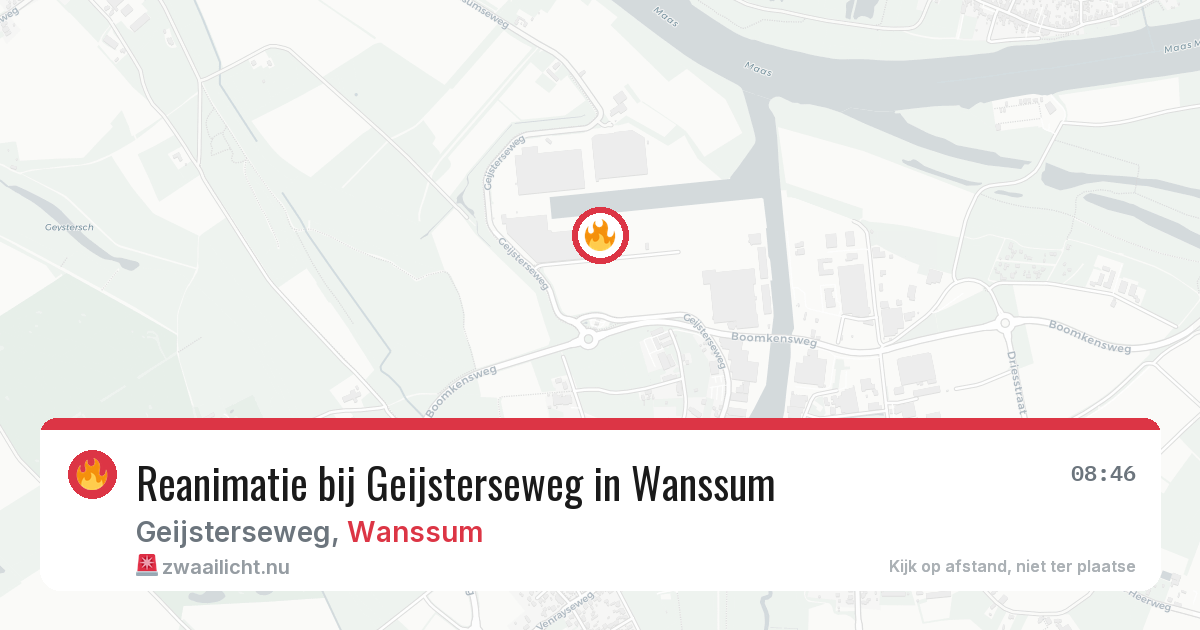 Reanimatie bij Geijsterseweg in Wanssum — 2 jul 2026