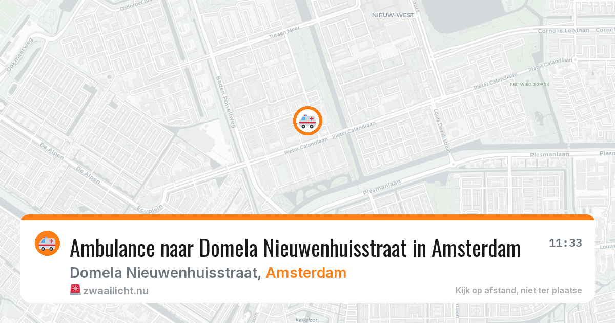 Ambulance naar Domela Nieuwenhuisstraat in Amsterdam — 3 jun 2026
